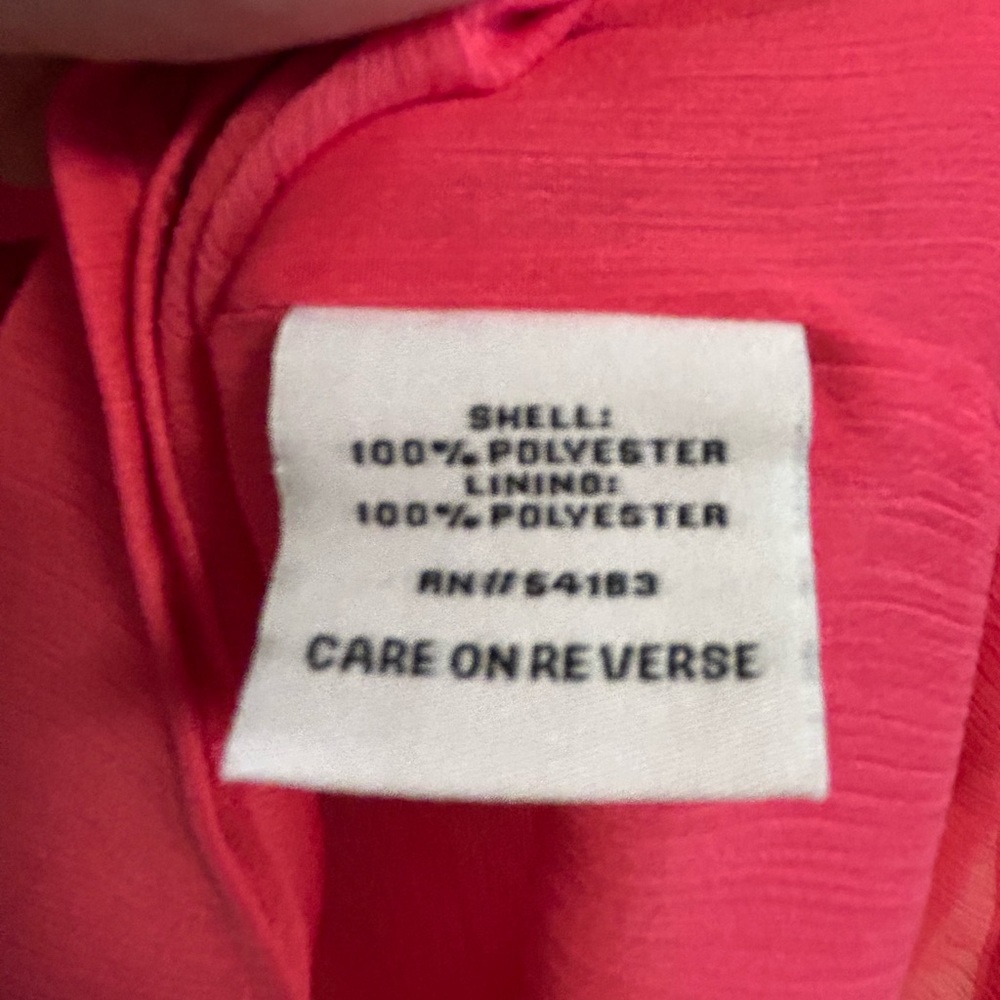 Tommy Hilfiger Pink Sleeveless Ruffle Blouse - Picture 3 of 4